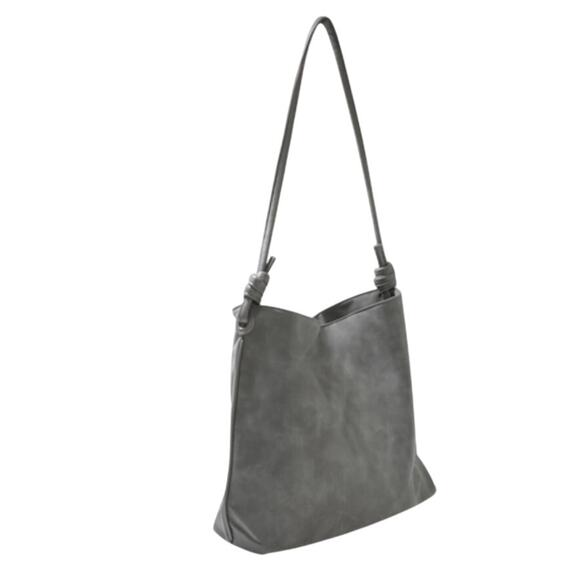 8 Other Reasons Betsy Slouch Tote, Faux Suede, Stone, NWT - Picture 2 of 6